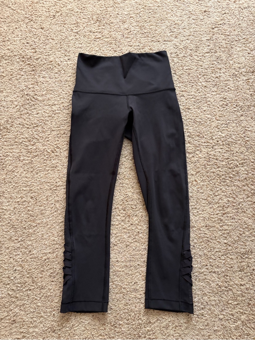 lululemon athletica Black High-Rise Leggings with Side Ladder Detail